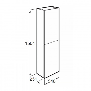 Пенал подвесной Roca THE GAP 1500 мм, универсальный, городской дуб (A857427402)