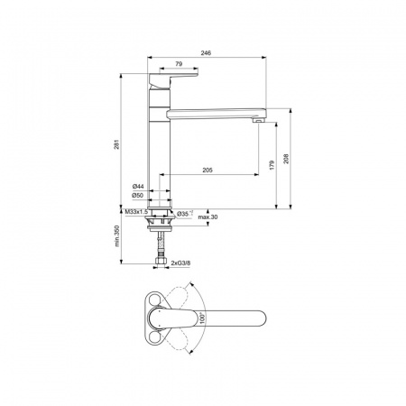 Смеситель Ideal Standart CERAFINE O BC501AA для раковины