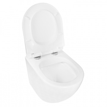 Унитаз подвесной Azario PRO 360х480х3500 безободковый, c быстросъемным сиденьем микролифт полипропилен (CS-1049SB)