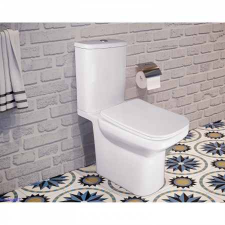 Унитаз-компакт Azario Wandy 350х614х795 напольный, безободковый, с быстросъемным сиденьем микролифт (AZ-56D)