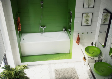 Акриловая прямоугольная ванна Aquatek Lifestyle Либерти 160х70 без фронтального экрана, без гидромассажа, без опоры(каркаса)