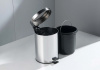 Корзина для мусора с педалью, 5л AQUATEK, полир. хром AQ4991CR