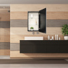 Зеркало-шкаф AZARIO Hamburg-BLACK 462х148х762 с подсветкой, механический выключатель, черный (LED-00002669)